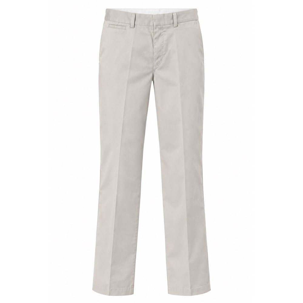 LL Bean Classic Fit Chino Pants Mens 36 Khaki Tan Cotton Twill Flat Front 262551